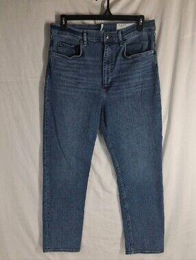 Rag & Bone Wren High Rise Full Length Slim Denim Blue Jeans In Mack Sz 34 (16)